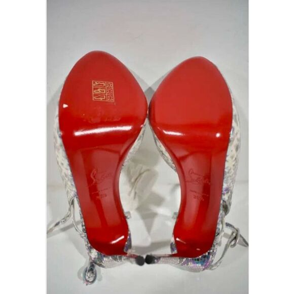 Christian Louboutin Jenlove Alta 120 Platform Sandal Heel Pump 37.5 NIB 1,890 - Picture 3 of 9